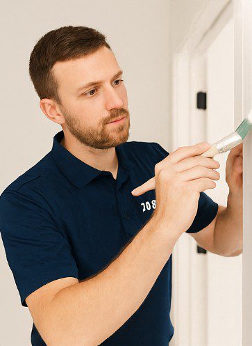 Zooby technician prepared for scheduled home maintenance service in Deerfield