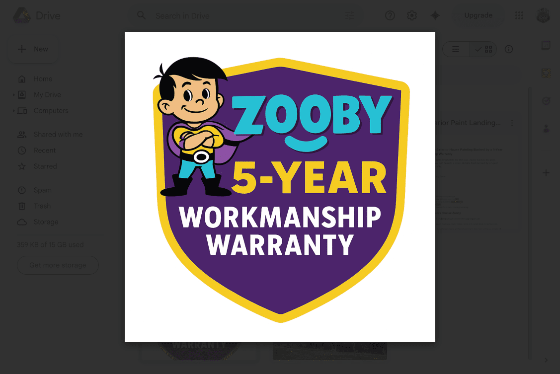 Zooby 5-Year Workmanship Warranty